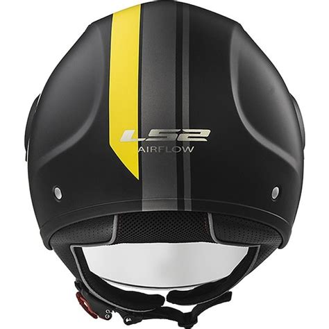 Casco Moto Jet Ls2 OF562 Airflow Long Con Visiera Lunga Metropolis Nero