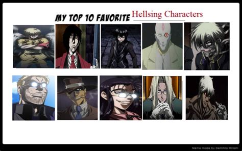 Top 10 Hellsing Characters by Eddsworldfangirl97 on DeviantArt