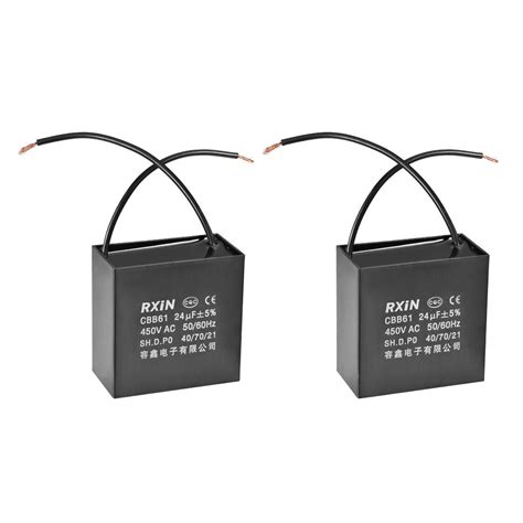 Uxcell Cbb Run Capacitor V Ac Uf Wire Metallized Polypropylene