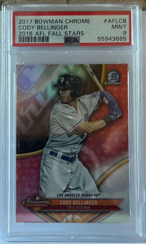 Cody Bellinger 2017 Bowman Chrome Arizona Fall League All Stars PSA 9