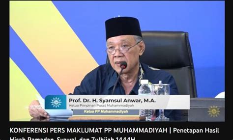 PP Muhammadiyah Resmi Tetapkan Awal Bulan Ramadhan Syawal Dan