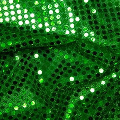 Emerald Green 6mm Sequin Fabric Shiny Sparkly Material 44 112cm