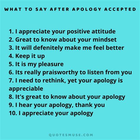 30 Effective Tips On What To Say After Apology Accepted Quotes Muse