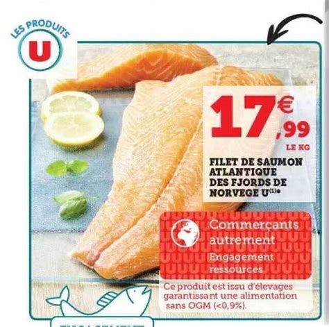 Promo Filet de saumon atlantique des fjords de norvège u chez Super U