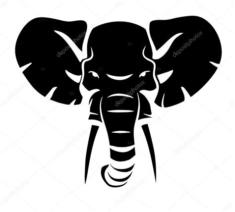 Elephant Head Symbol Stock Vector Image By ©bolkins 90021006