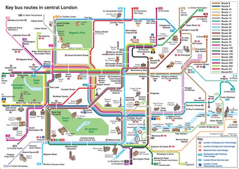 Transit Maps: Official Map: Key Bus Routes in Central London, 2012