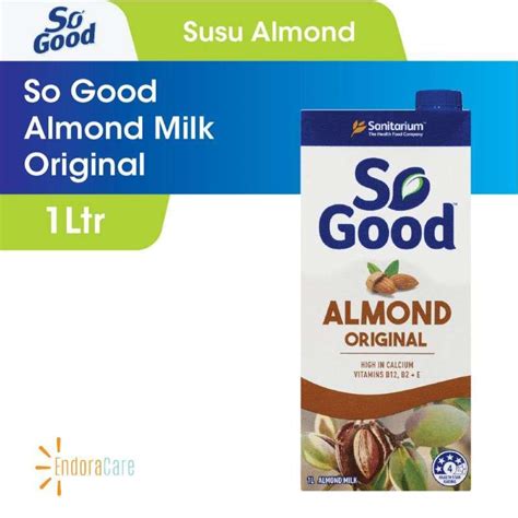 Jual So Good Almond Milk Original Unsweetened Susu Kacang Almond