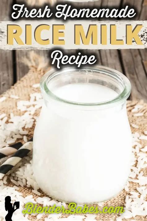 Fresh Homemade Rice Milk Recipe