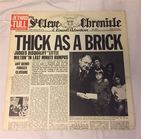 Jethro Tull - Thick as a Brick : r/vinyl