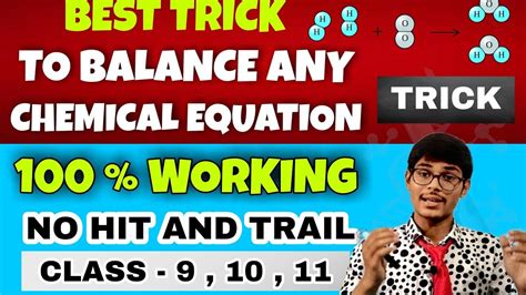 How To Balance Any Chemical Equation Class Best Trick To