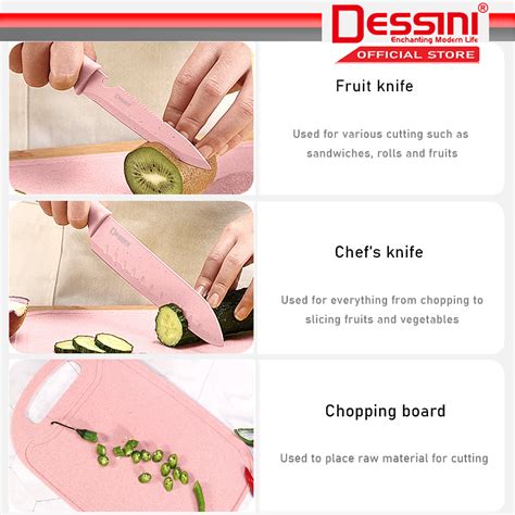 DESSINI ITALY 6 IN 1 Kitchen Knife Scissor Peeler Cutting Board Storage Holder Cutlery Organizer ...