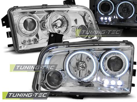 Ccfl Angel Eyes Scheinwerfer F R Dodge Charger Lx Chrom Lichter