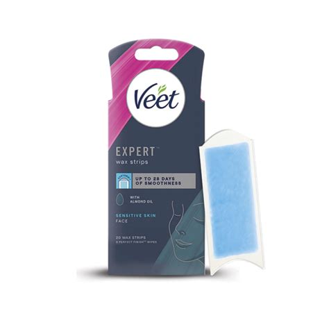 Veet Expert Cold Wax Strips Face Sensitive 20 Strips