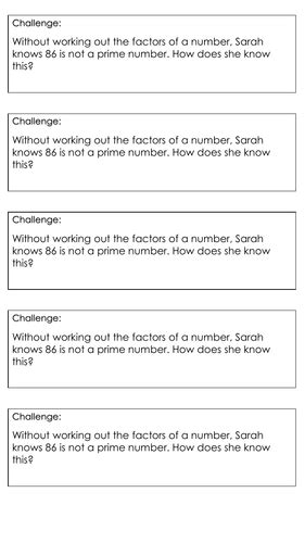 Year 6 Prime Numbers Teaching Resources