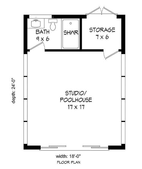 Glass View Pool House - Coastal House Plans from Coastal Home Plans