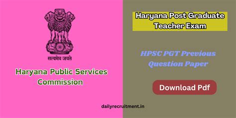 Haryana HPSC PGT Previous Year Question Papers Get HPSC PGT Sample Papers