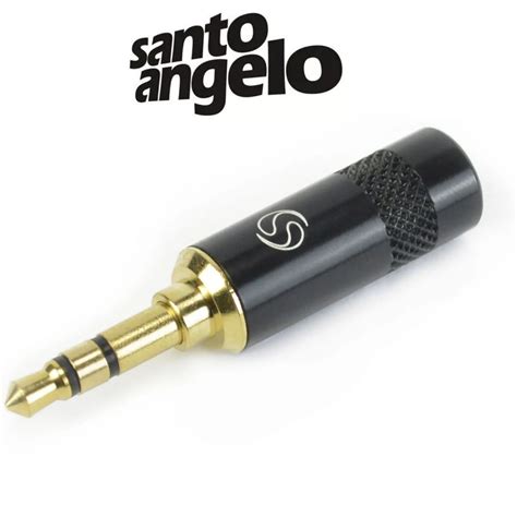 Plug Conector P Stereo Linha Sas Op Preto Santo Angelo