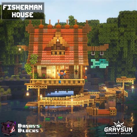 Graysun | Minecraft Builds on Instagram: "Minecraft - Fishing Shack ...