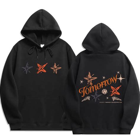 2024 Txt Act Promise Print Hip Hop Hoodies Men Fashion Long Sleeve