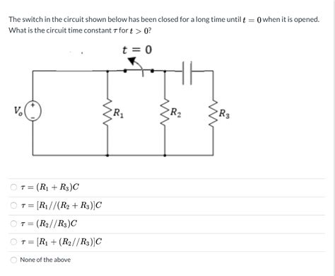 Solved The Switch In The Circuit Shown Below Has Been Closed Chegg