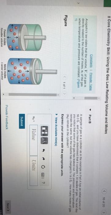 Solved Core Chemistry Skill Using The Gas Law Relating Chegg