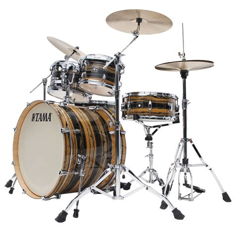 Tama Superstar Classic Ck Kr Net Natural Ebony Tiger Wrap Drum Kit