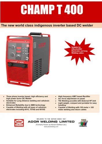 Arc Welding Machine Ador Welding Machine Champ 600 Wholesale