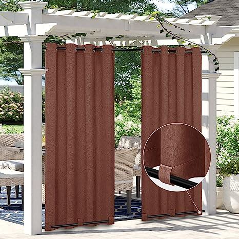 Amazon Easy Going Linen Look Outdoor Curtains Waterproof Windproof