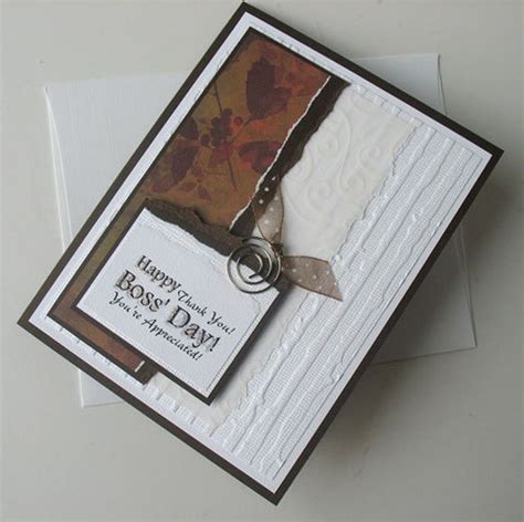 Boss' Day Greeting Card: Handmade Blank Note Card Happy