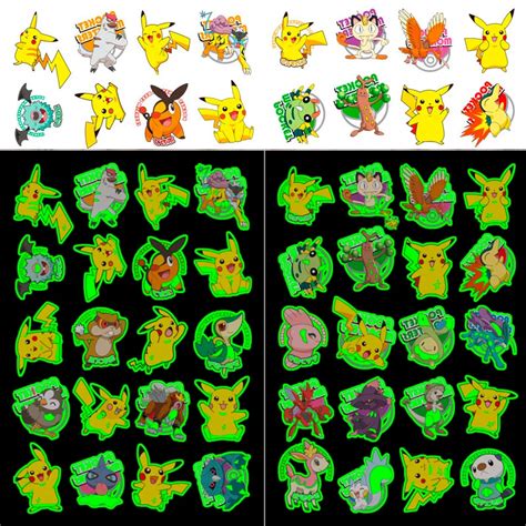 Tanio Luminous Tatua Naklejki Pokemon Pikachu Dzieci Rami Wiecenia