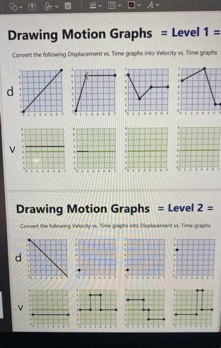 Solved Iii Au Drawing Motion Graphs Level Convert Chegg