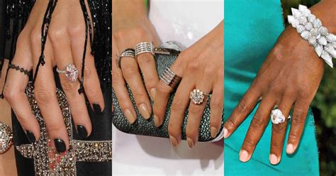 Celebrity engagement rings: Diamond engagement rings.