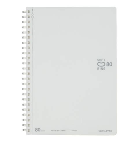 Kokuyo Soft Ring Notebook Tear Off 80 Sheets A5 Blank Iro