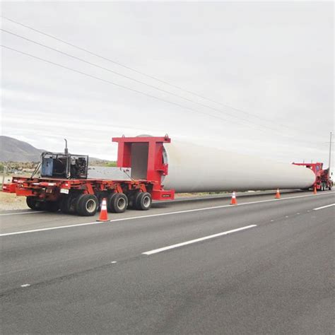 Wind Turbine Tower Transport Trailer | Transporting Wind Turbine Towers