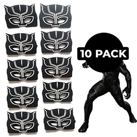 TOOLSSIDE Black Panther Mask For Kids 10 PACK - Felt Kids Masks ...