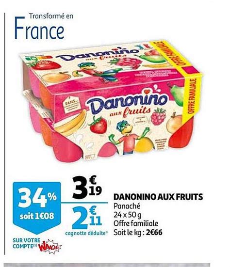 Promo Danonino Aux Fruits Chez Auchan Icatalogue Fr