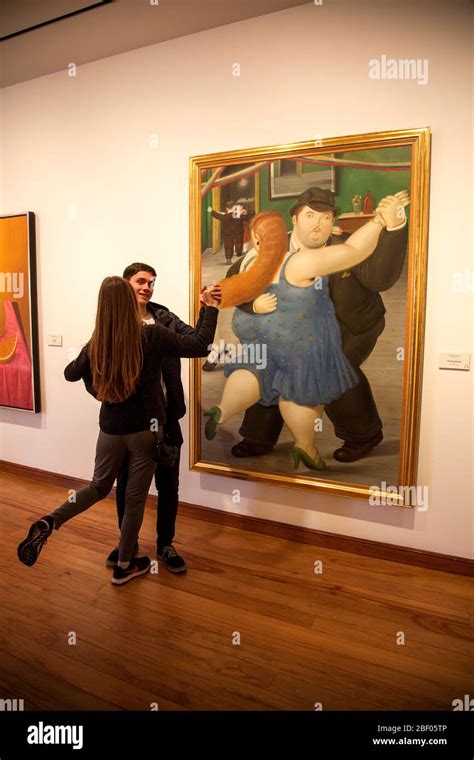 Pareja Imitando El Baile Pareja Pareja Bailando Pintura De Botero En