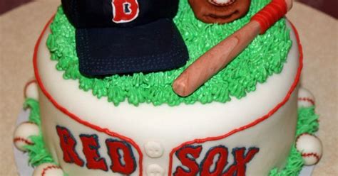 Boston Red Sox 6 Carrot Cake With Cream Cheese Frosting Covered With Fondant Decor The Cap