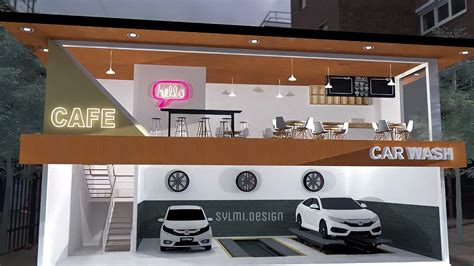 Car Wash And Cafe Idea Design Seni Lingkungan Bangunan