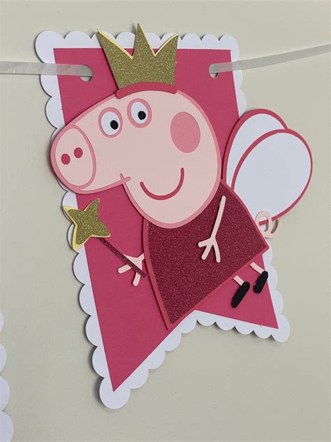 Digital File Layered Peppa Pig Party Banner Bunting Character Kids