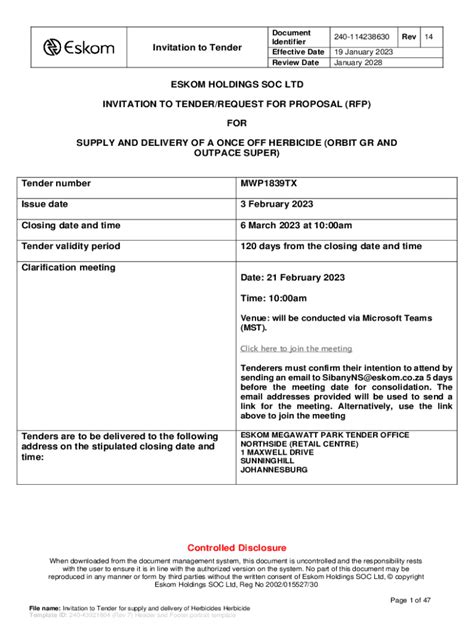 Fillable Online Eskom Holdings Soc Ltd Fax Email Print PdfFiller