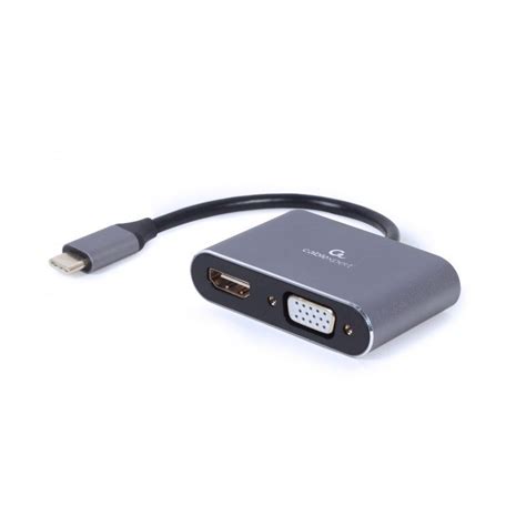 Cablexpert Usb C Til Hdmi Vga Adapter K Uhd A Usb C Hdmivga