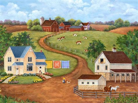 Colleen Eubanks Naive Painting American Folk Art Folk Art