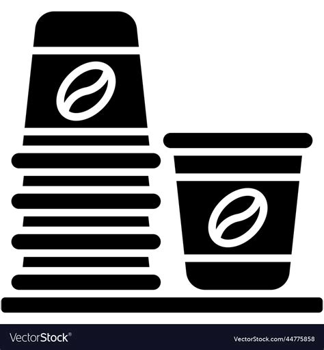 Coffee Paper Cups Icon Shop Related Royalty Free Vector