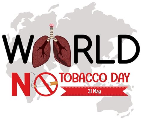 Premium Vector | World no tobacco day logo with forbidden stop smoking red sign