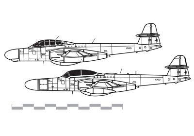 Mcdonnell F 101a C Voodoo Vector Drawing Of Supersonic Jet Fighter