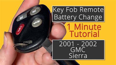 How To Replace A 2001 2002 Gmc Sierra Key Fob Remote Battery Youtube