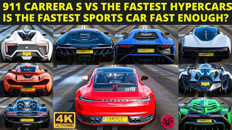 Ultimate Drag Race Porsche 911 Carrera S Vs Top 15 Fastest Hypercars