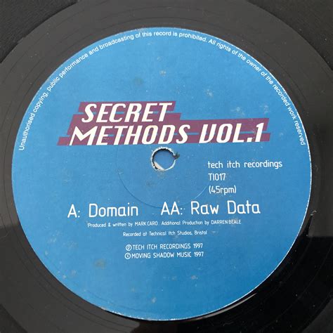Secret Methods - Secret Methods Vol.1 (12") | CLASSICTRAX.CO.UK