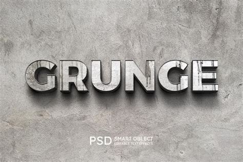 Efecto De Estilo De Texto Grunge Archivo Psd Gratis